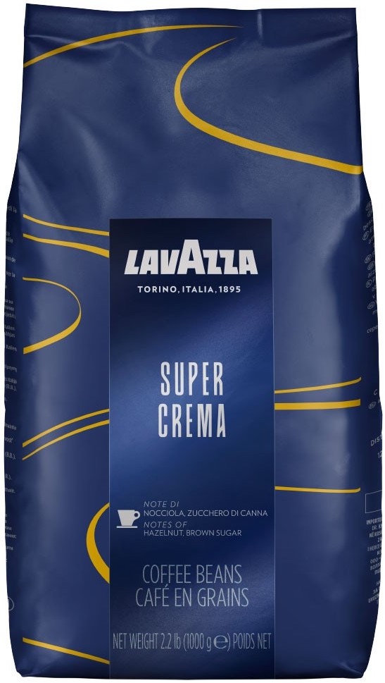 Кофе в зернах Lavazza Super Crema, 1кг/ 6 шт