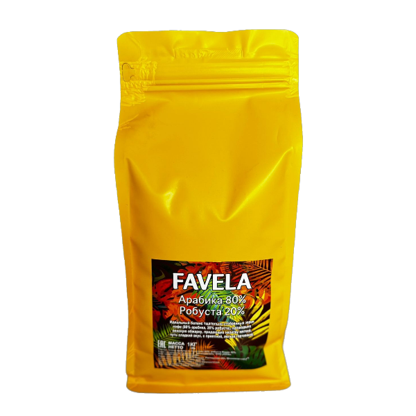 Кофе в зернах "FAVELA" 80/20, 1кг/6шт