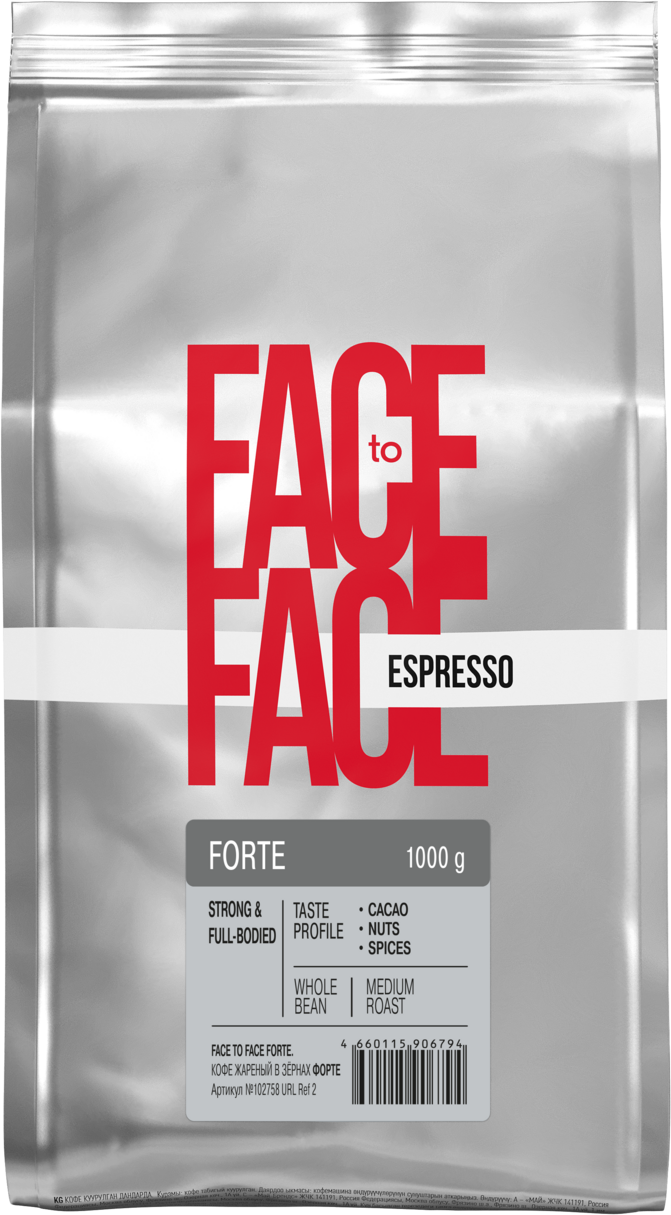 Кофе в зернах  Face to Face Форте, 1кг/6шт