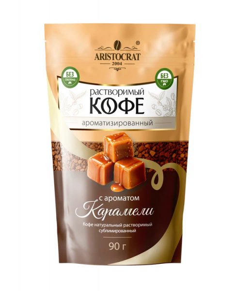 Кофе растворимый ARISTOKRAT "Карамель",90г